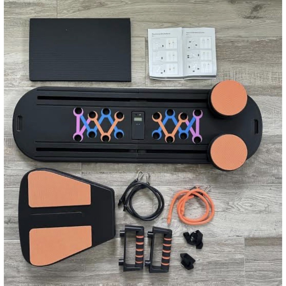 Multifunction Fitness Board Portable Home Gym Resistance Bands Handles Complete